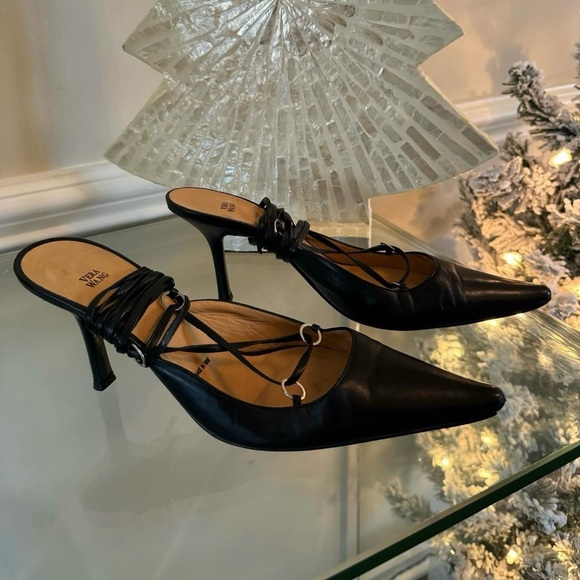 Vera Wang - Leather T-Strap Heels - Picture 4 of 10